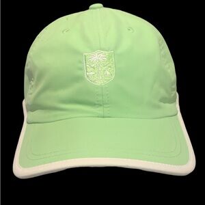 Kate Lord Green White Hawaii Golf Baseball Cap Hat Adjustable Scalloped Fit